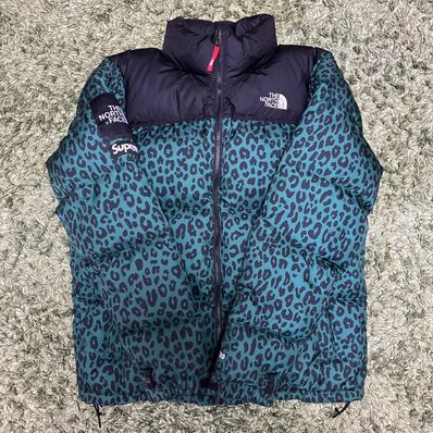 Supreme The North Face Nuptse Down Jacket "Green Leopard"