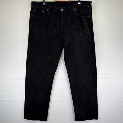 古着 リーバイス Levi's デニムパンツ 505 ストレート 大きいサイズ ジーンズ ジーパン 5ポケット 長ズボン w46 L34 ブラック メンズ