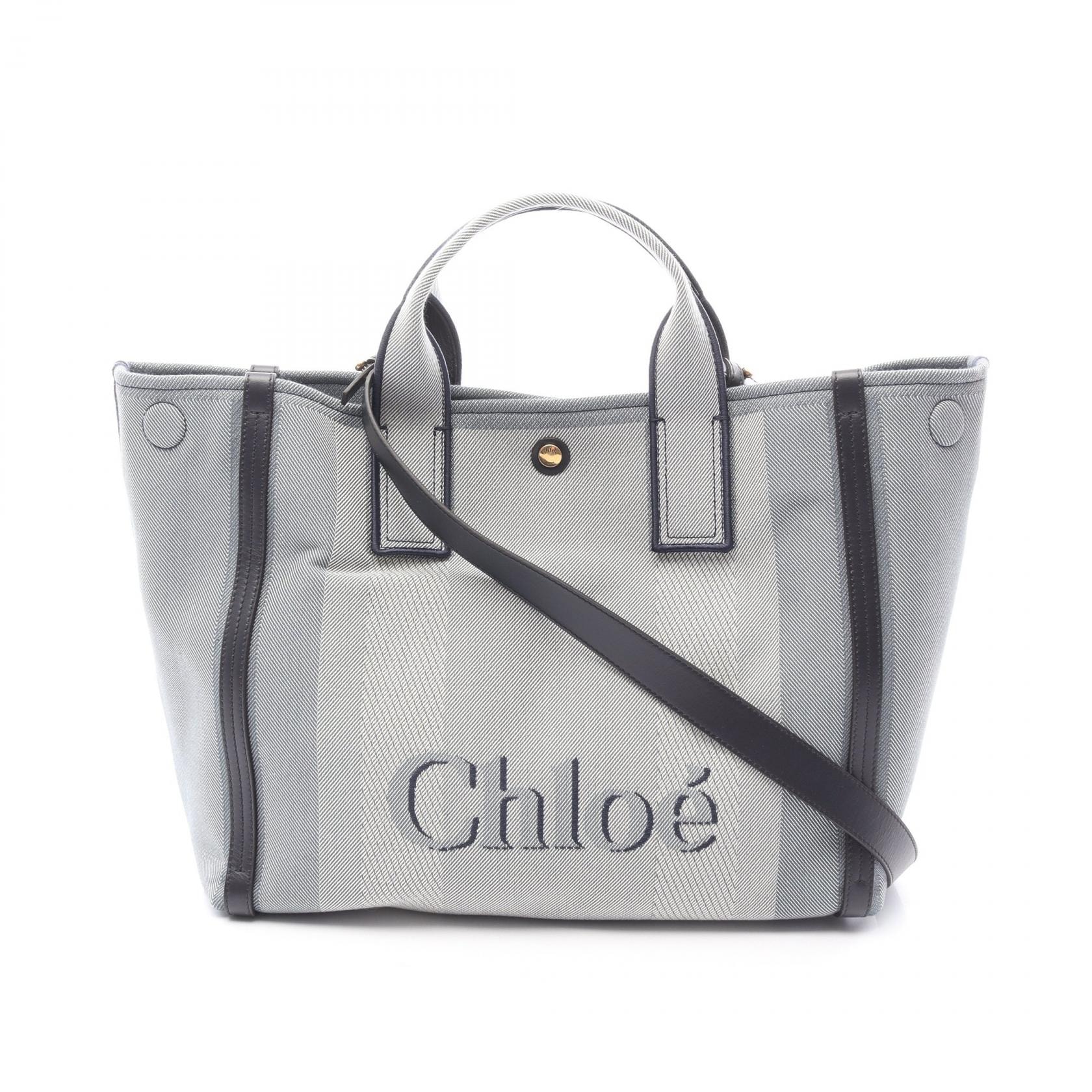 クロエ Chloe Carry キャリー トートバッグ バッグ キャンバス レザー レディース ブルー系 / ネイビー系 / マルチカラー CHC25SS910O65485 【新品】