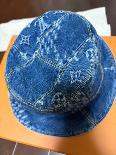 Louis Vuitton x Nigo Damier Geant Wave Monogram Hat "Blue"