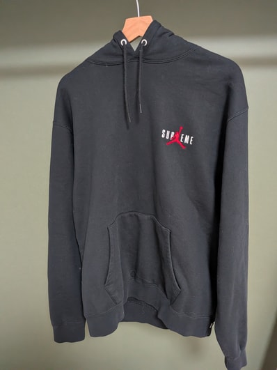 Supreme x Jordan Hooded Sweatshirt "Black"