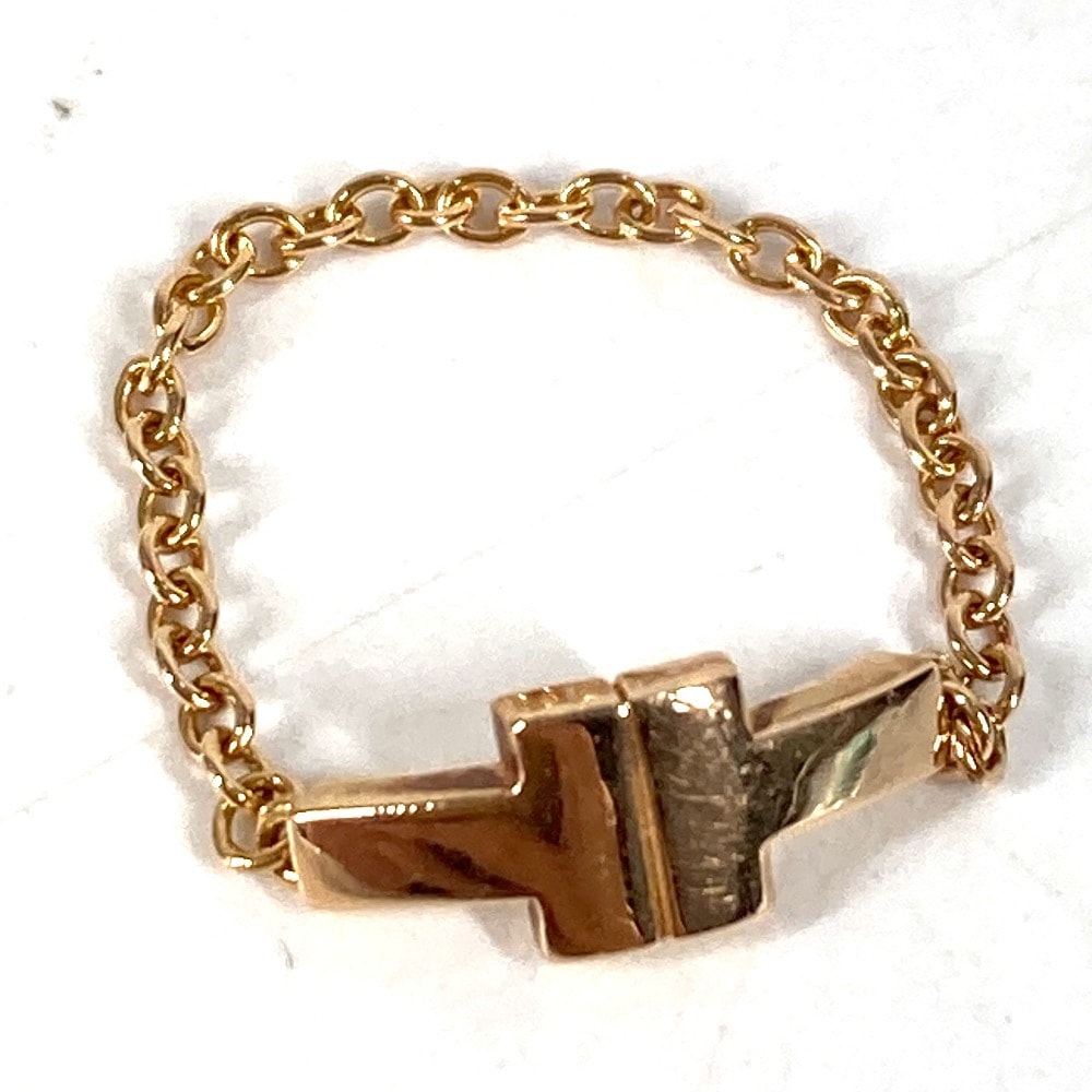 ティファニー TIFFANY&Co. T TWO チェーン トゥチェーン ジュエリー 金 K18 18K アクセサリー リング・指輪 YG750 ゴールド