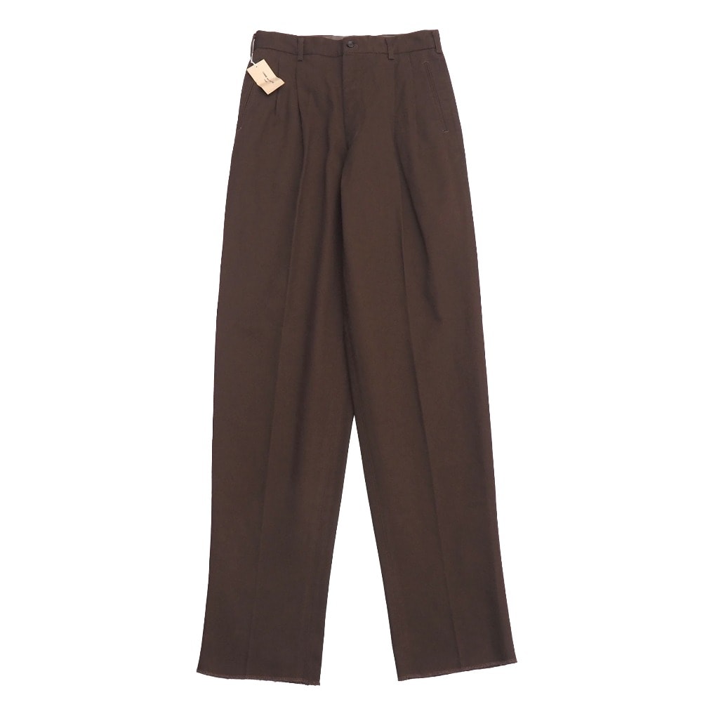 ■未使用品■COMME des GARCONS HOMME コムデギャルソンオム ヴィンテージ パンツ サイズS AD1991 90’s ツータック コットンチノ スラックス 20260629/RA9967