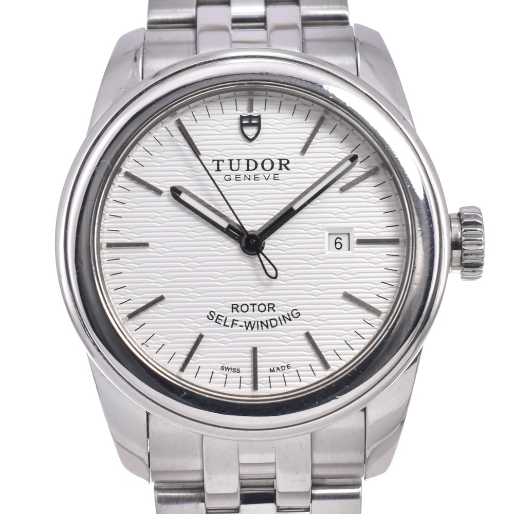 チューダー TUDOR 53000 グラマーデイト ホワイト 自動巻き レディース 良品 保証書付き 腕時計 R#149223