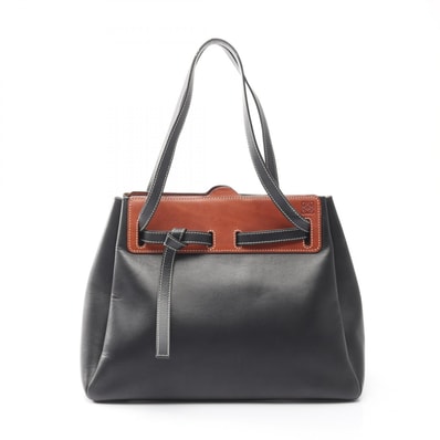ロエベ LOEWE LAZO ラゾ トートバッグ バッグ レザー レディース ブラック系 / ブラウン系 【中古】