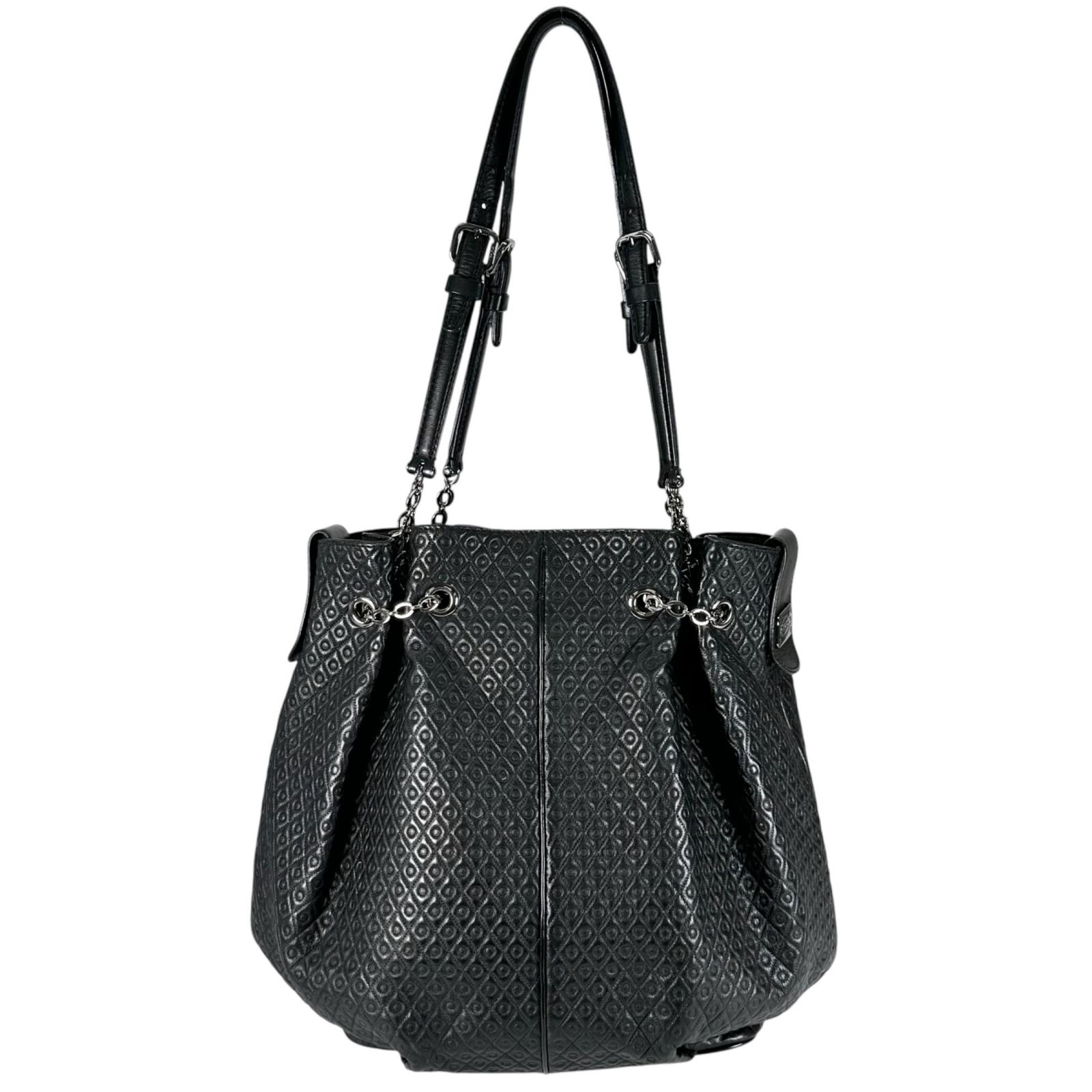 美品 TOD’S トッズ ショルダーバッグ レザー ブラック レディース チェーンショルダー【中古】