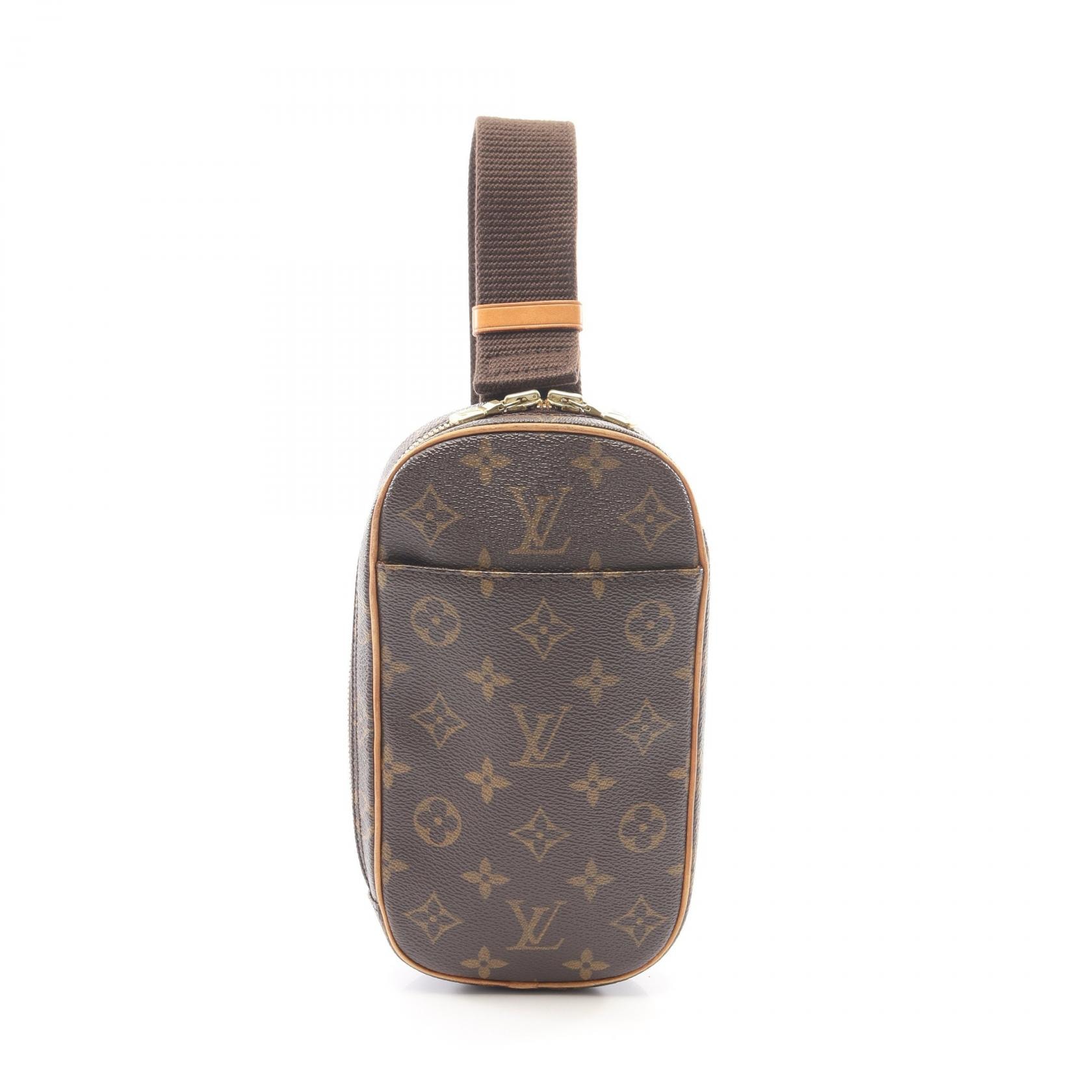 ルイ・ヴィトン LOUIS VUITTON ポシェットガンジュ ウエストバッグ ボディバッグ バッグ PVCコーティングキャンバス レザー モノグラム メンズ レディース ブラウン系 M51870 【中古】