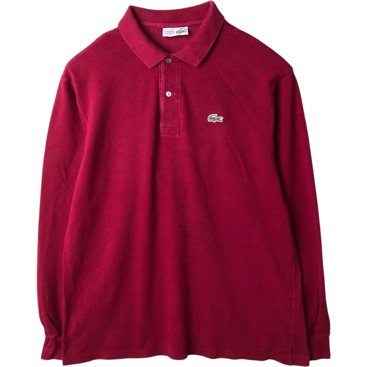 古着 80年代 ラコステ LACOSTE CHEMISE フレンチラコステ 長袖 ポロシャツ フランス製 6 メンズL相当 ヴィンテージ/eaa631928