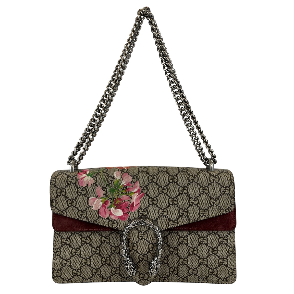 GUCCI グッチ ディオニュソス GGスモール ブルームス チェーン ショルダーバッグ 400249 レザー ブラウン  レディース【中古】
