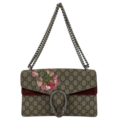 GUCCI グッチ ディオニュソス GGスモール ブルームス チェーン ショルダーバッグ 400249 レザー ブラウン レディース【中古】