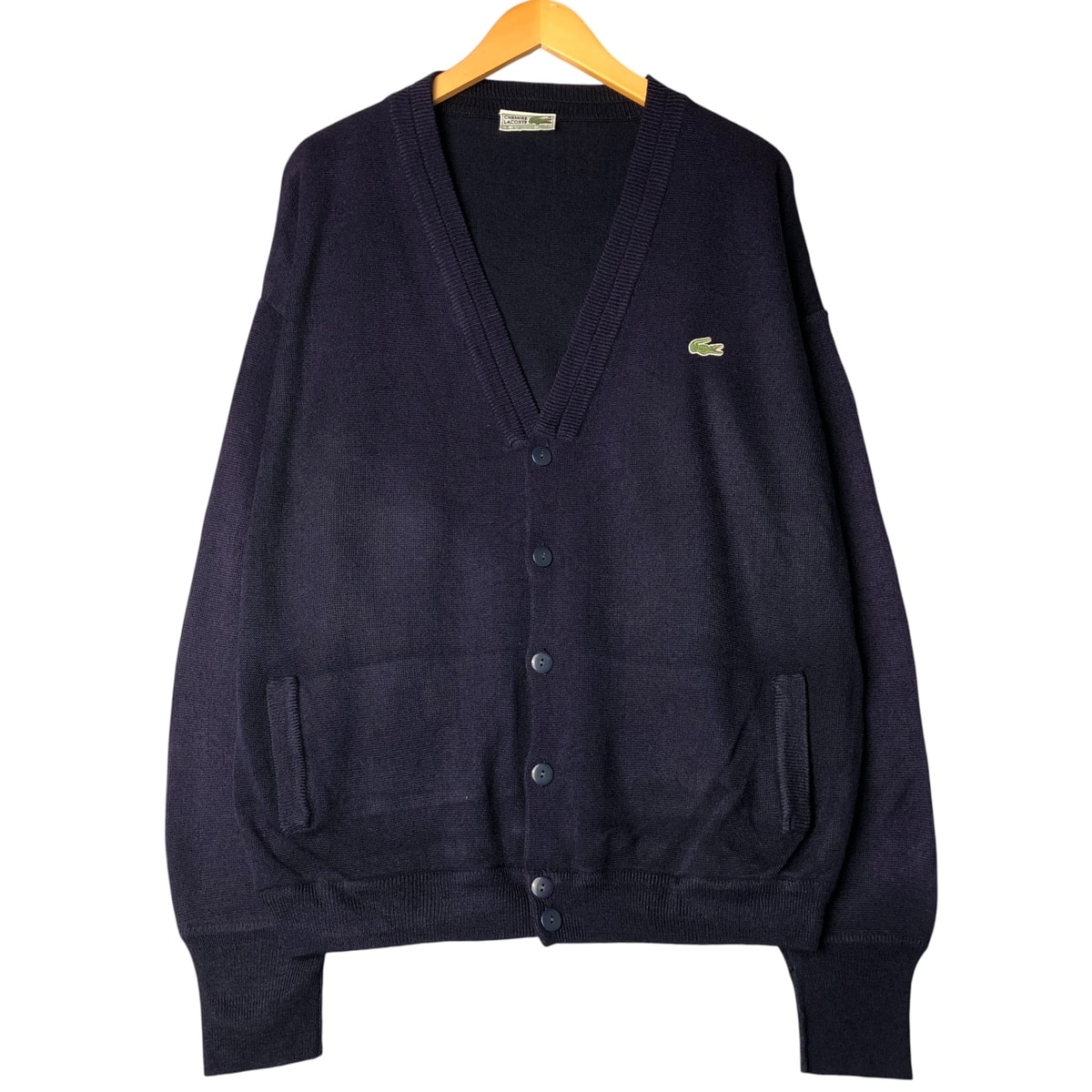古着 70~80年代 ラコステ LACOSTE CHEMESE LACOSTE アクリルニットカーディガン メンズXL相当 ヴィンテージ/eaa602532