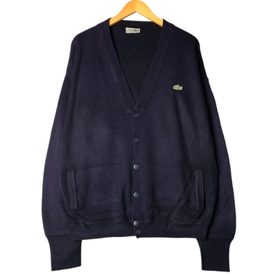 古着 70~80年代 ラコステ LACOSTE CHEMESE LACOSTE アクリルニットカーディガン メンズXL相当 ヴィンテージ/eaa602532