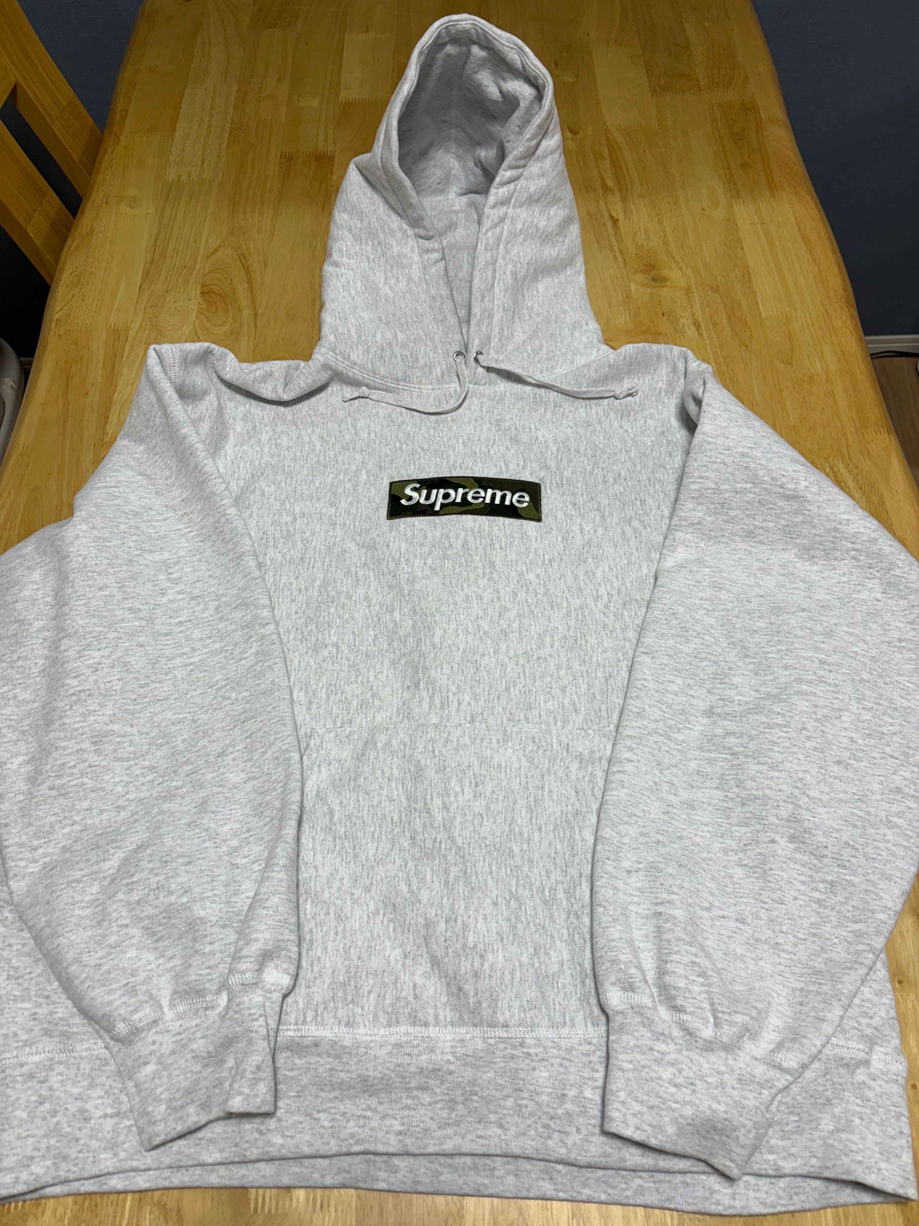 Supreme Box Logo Hooded Sweatshirt "Ash Grey" (23FW)