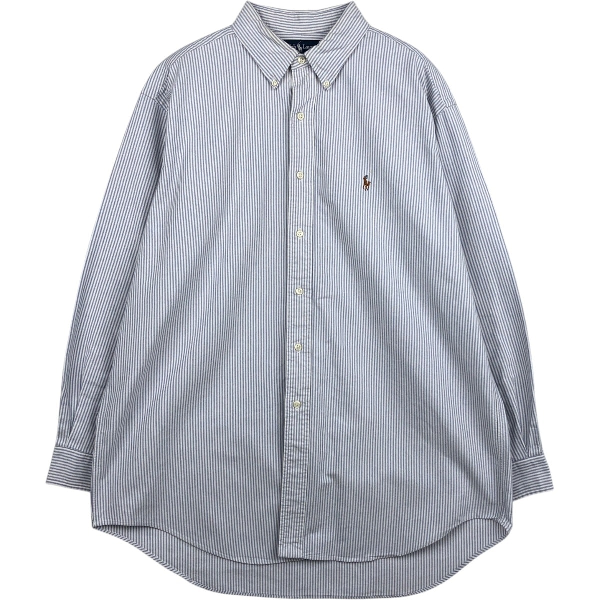 古着 ラルフローレン Ralph Lauren YARMOUTH 長袖 ボタンダウンストライプシャツ メンズXL相当/eaa629070