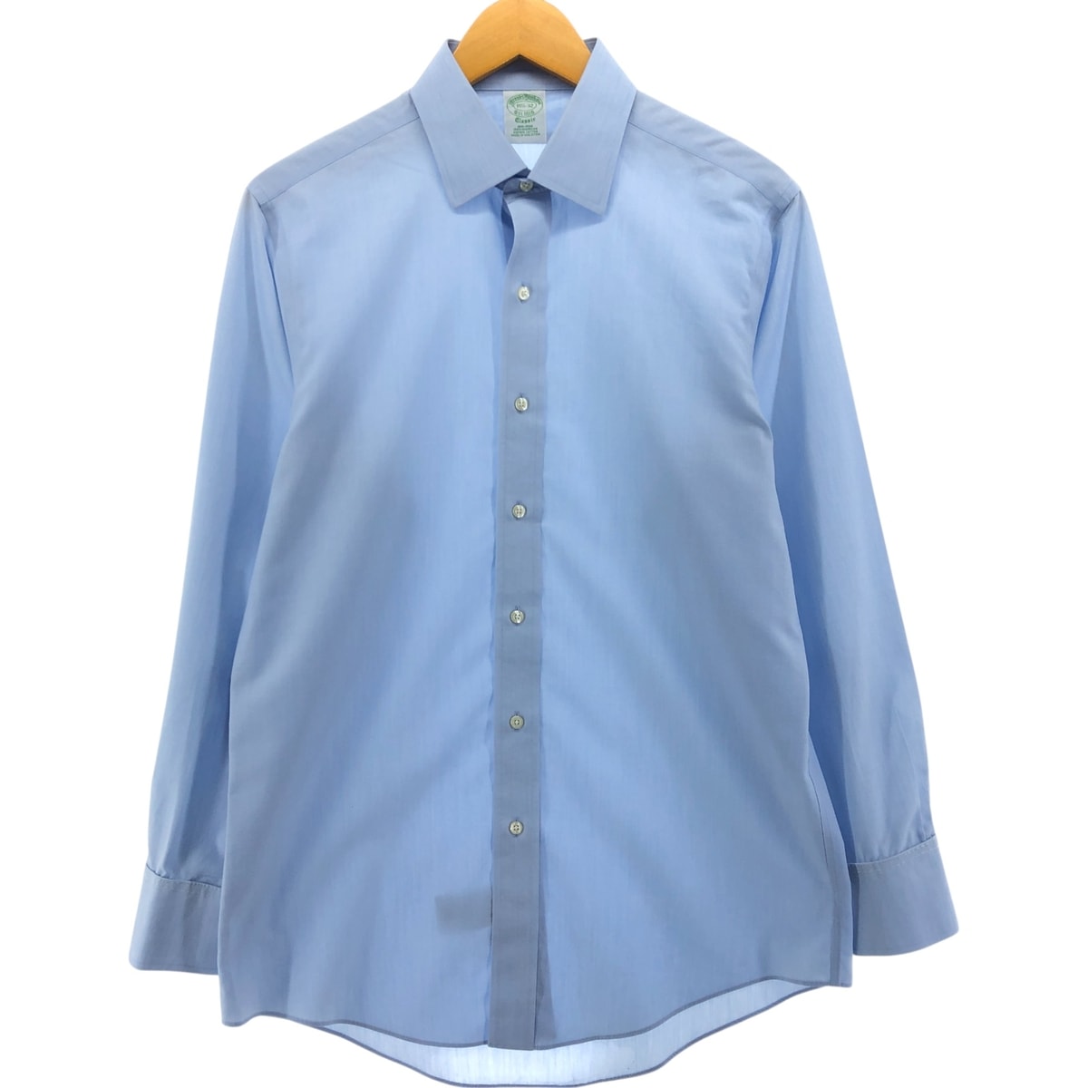 古着 ブルックスブラザーズ Brooks Brothers Est.1818 ワイドカラー 長袖 コットンシャツ カフスシャツ メンズM相当/eaa541700