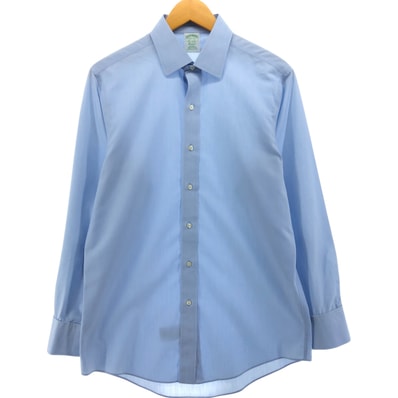 古着 ブルックスブラザーズ Brooks Brothers Est.1818 ワイドカラー 長袖 コットンシャツ カフスシャツ メンズM相当/eaa541700