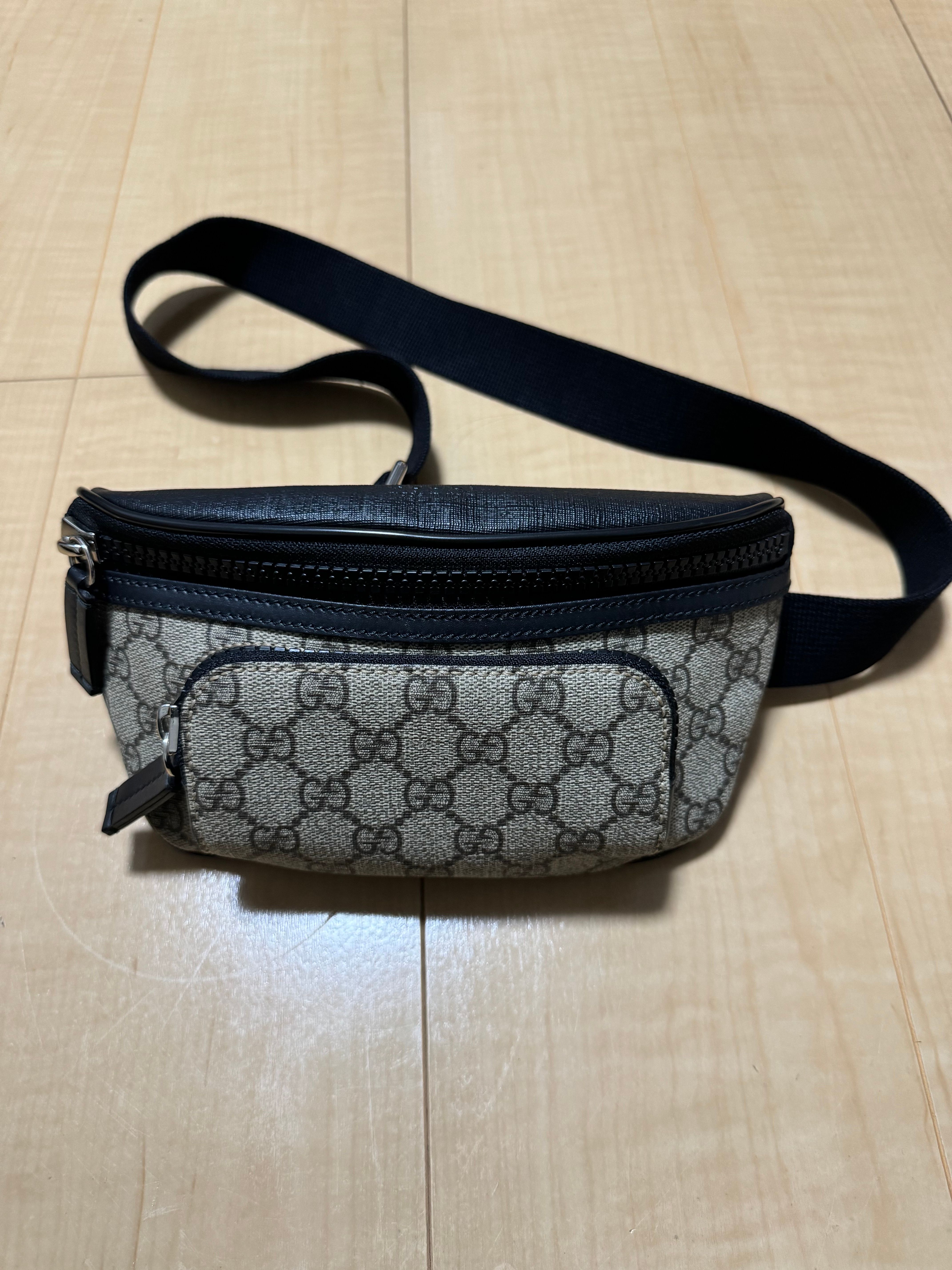 GUCCI GG Supreme Belt Bag "Beige/Ebony"