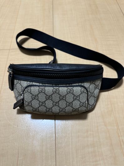 GUCCI GG Supreme Belt Bag "Beige/Ebony"