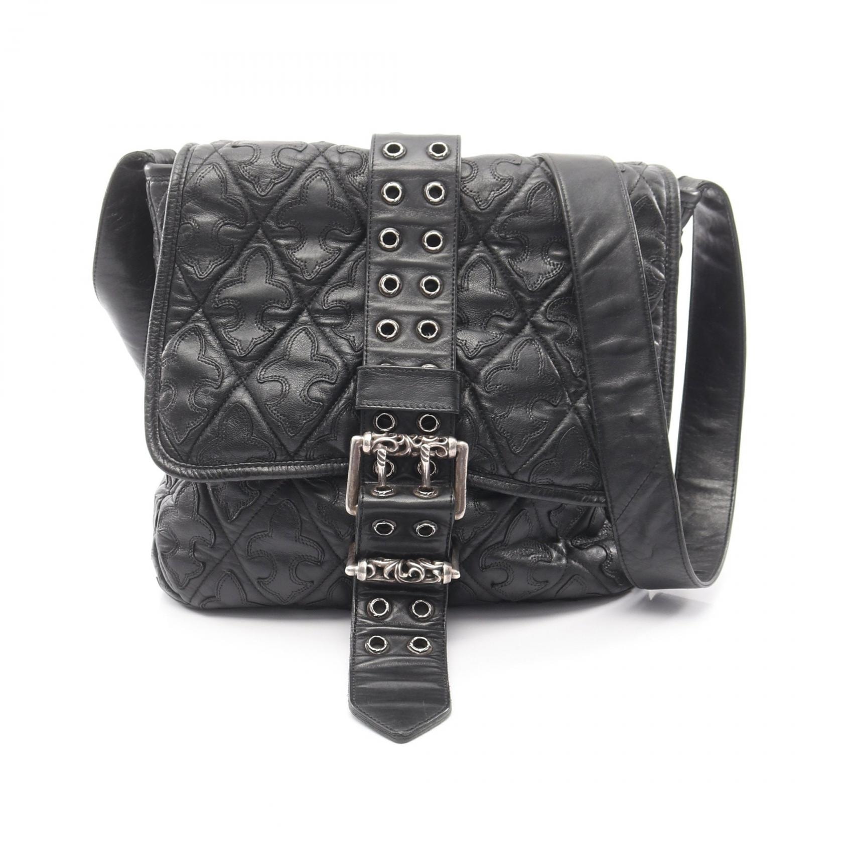Chrome Hearts G Bender Cross Patch Glomet Leather Shoulder Bag "Black"