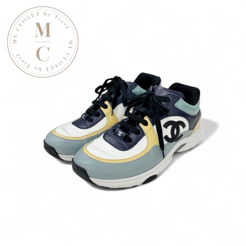シャネル CHANEL スニーカー 靴 シューズ レザー マルチカラー ココマーク メンズ