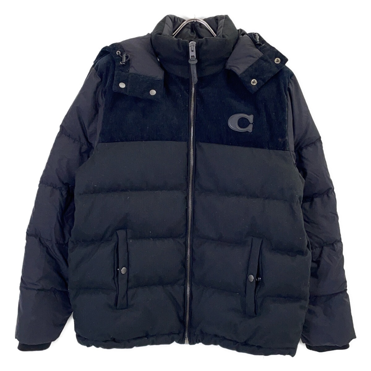 コーチ C5216 ブラック コーデュロイ ダウンジャケット L