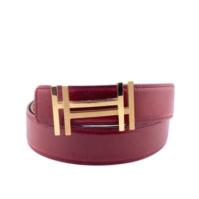 エルメス HERMES ベルト H オ カレ 2009 ボルドー