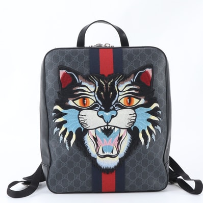 ■美品 グッチ GGスプリームアングリーキャット 473324