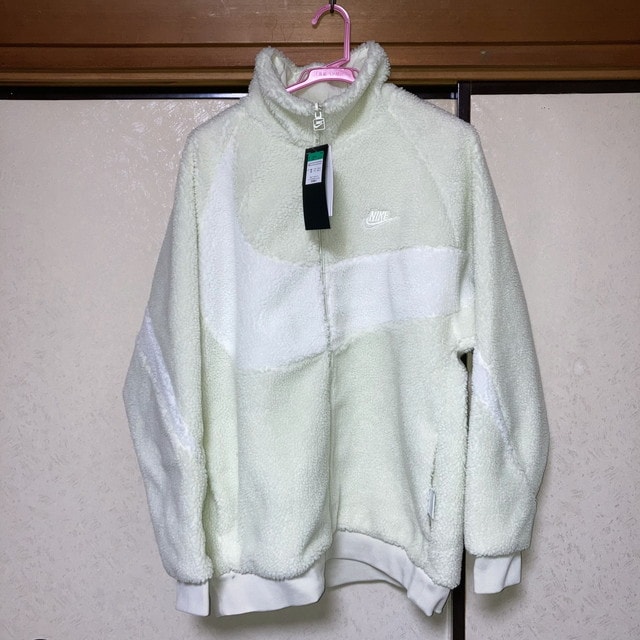 Nike Full Zip Reversible Boa Jacket Sportswear Swoosh "Sea Glass/Sail" BQ6546-020