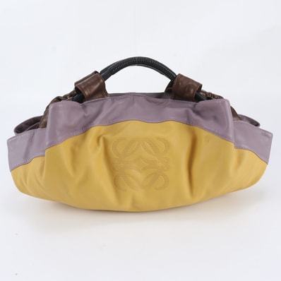 ■美品 ロエベナッパアイレ アナグラムハンドバッグ レザー