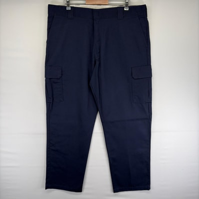古着 ディッキーズ Dickies パンツ サイドポケット ジッパーフライ カーゴ 大きいサイズ ワークパンツ w42 L34 ネイビー系 メンズ