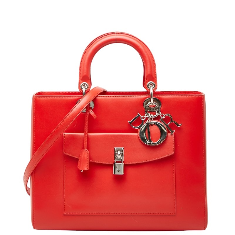 ディオール ハンドバッグ ショルダーバッグ 2WAY レッド レザー レディース Dior 【中古】