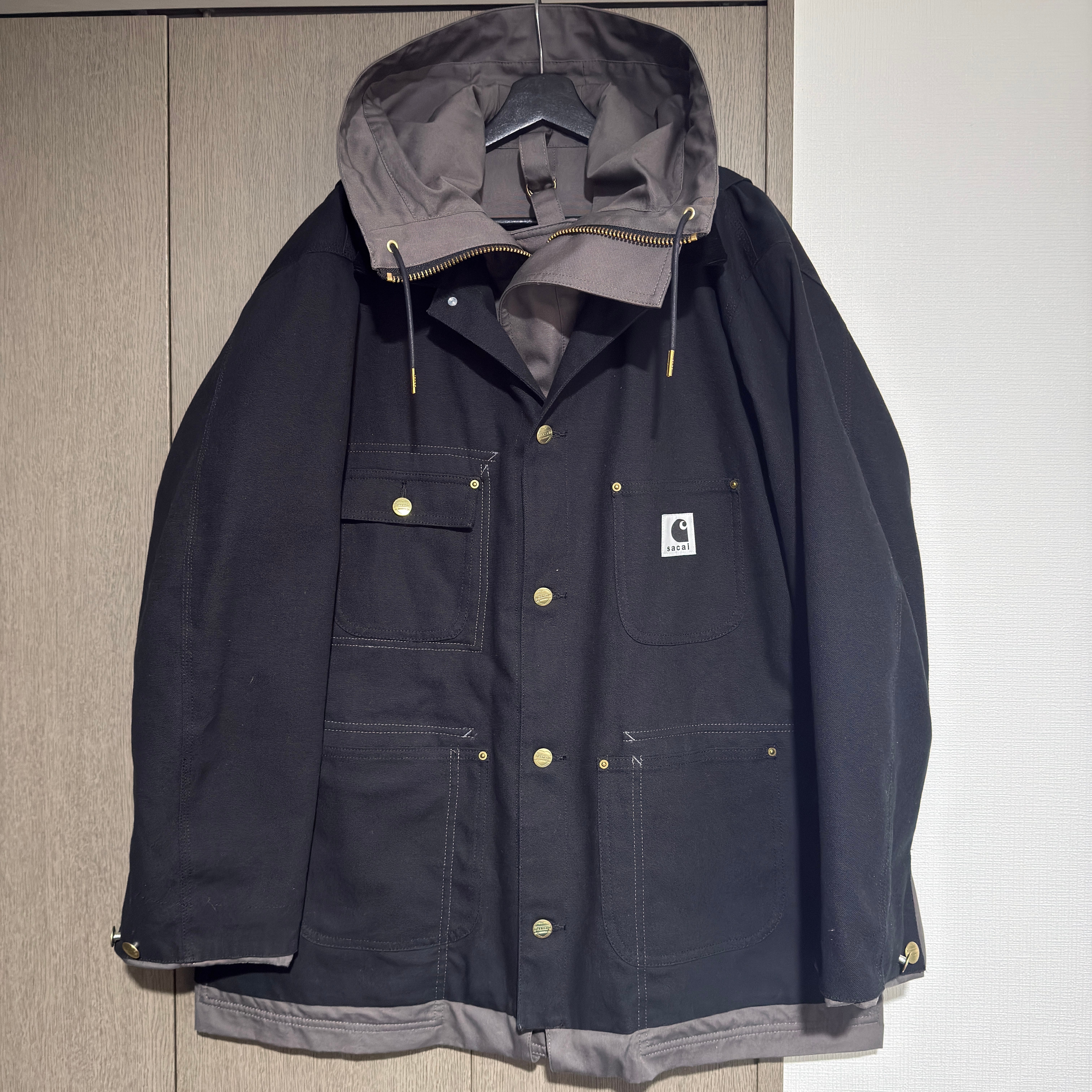 Carhartt WIP × sacai Reversible Duck Coat "Black"