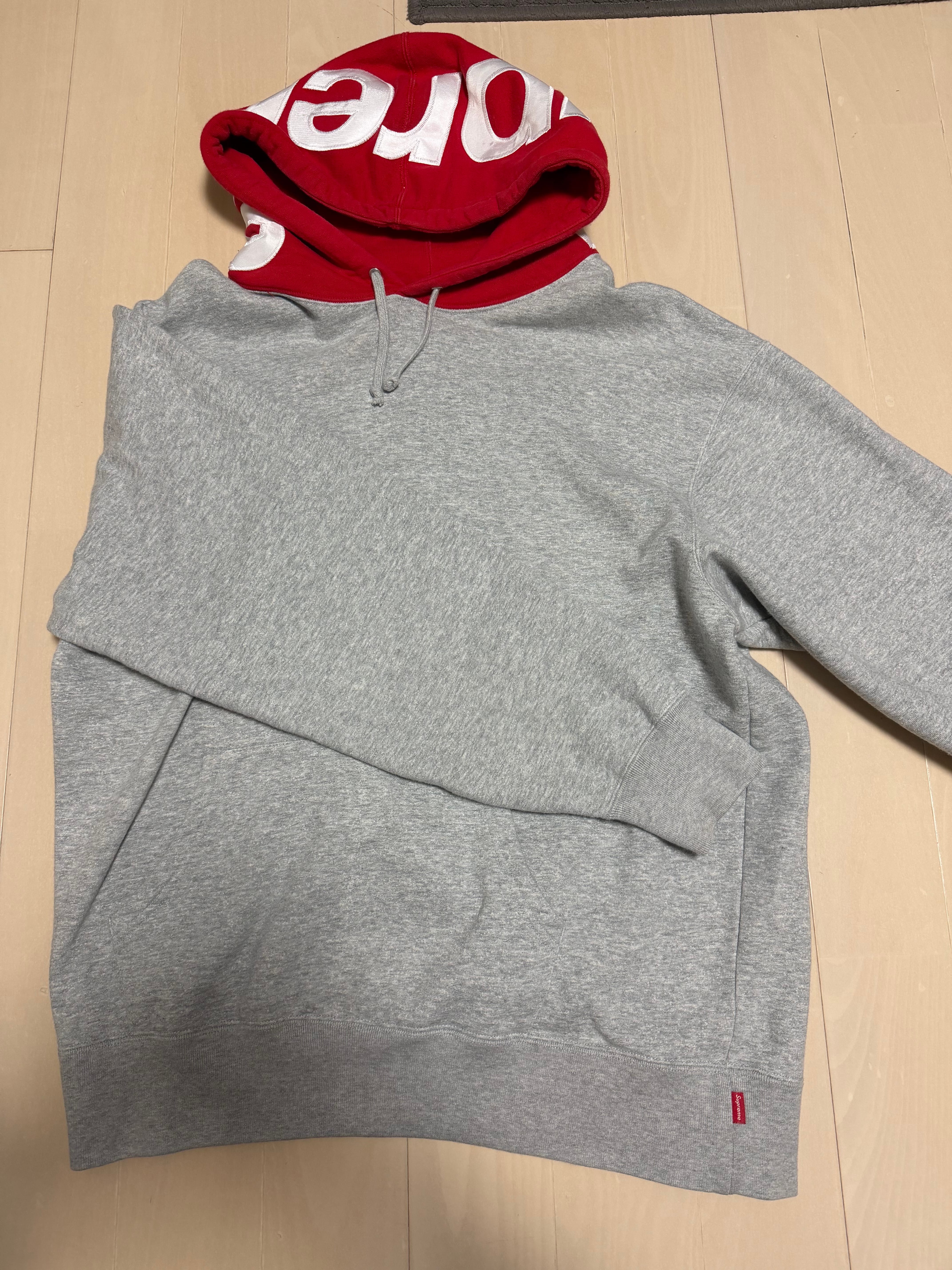 Supreme Contrast Hooded Sweatshirt "Grey"