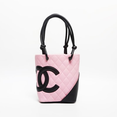 シャネル CHANEL カンボンライン ラムスキン ココマーク 9番台 2004-2005 ハンドバッグ【中古】
