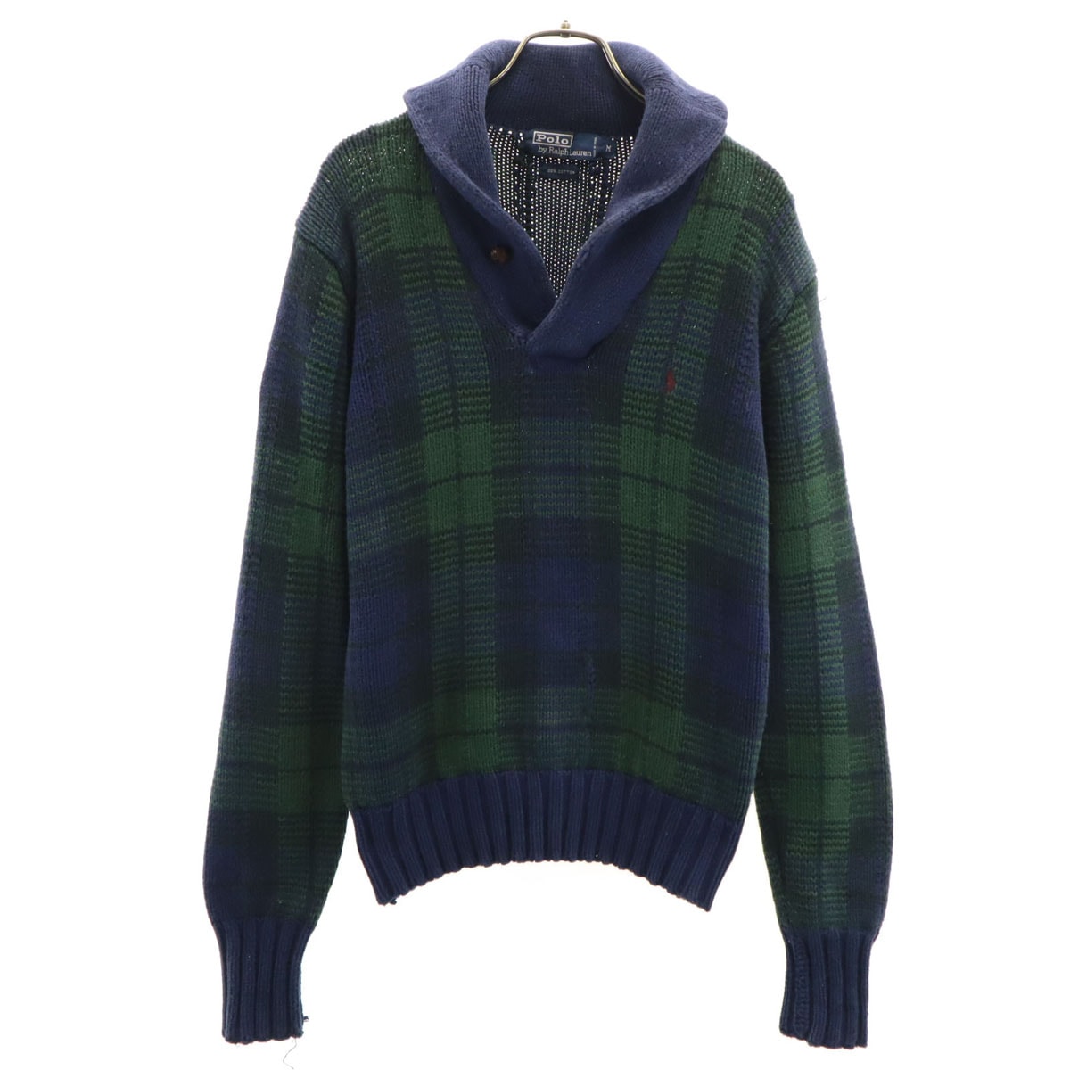 Polo by Ralph Lauren ポロバイラルフローレン 長袖 ニット ポロシャツ M ネイビー系