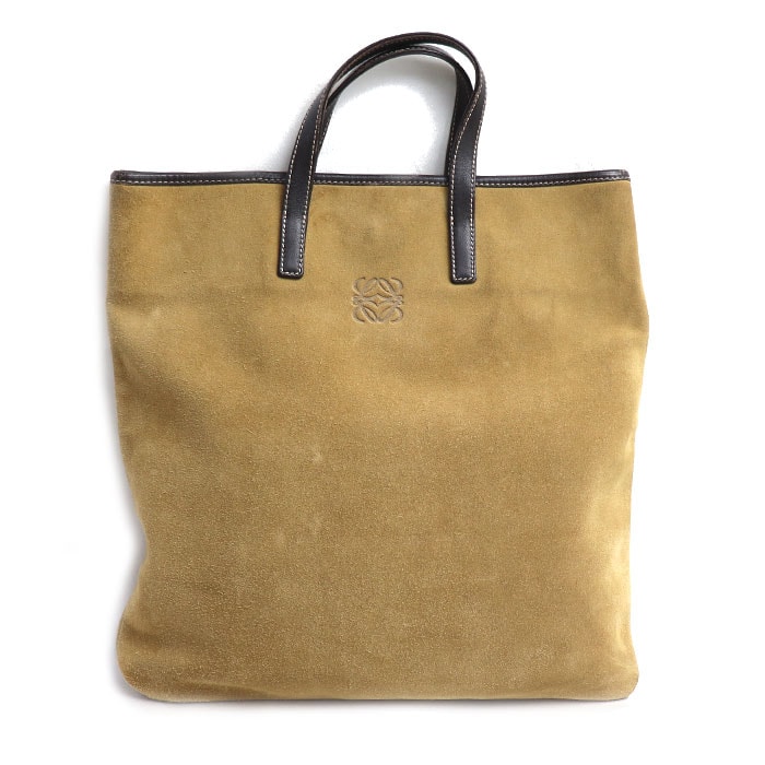 C (やや傷や汚れあり)】LOEWE ロエベ アナグラム スエード トート