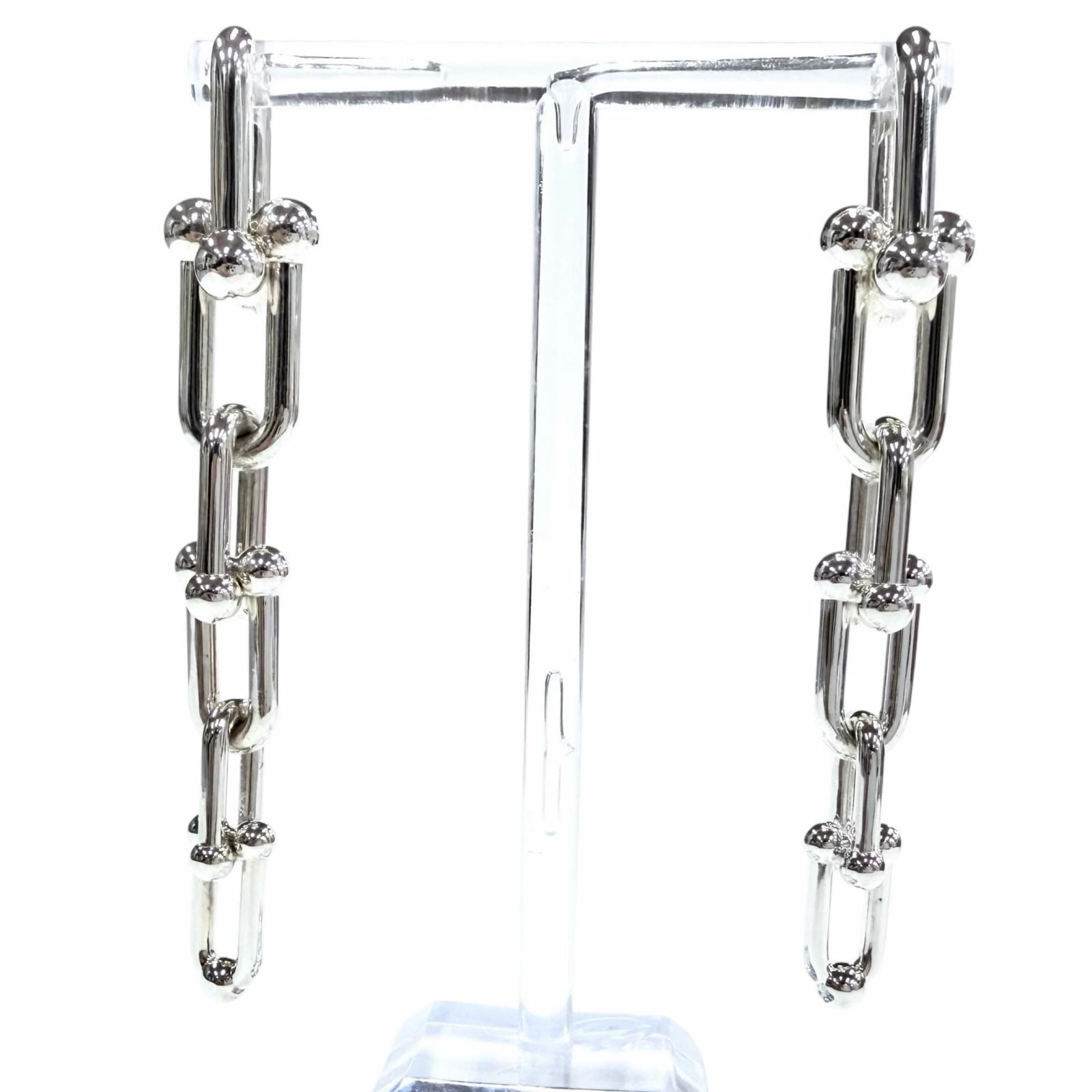 極美品 ティファニー ピアス ハードウェア グラジュエイテッド リンク