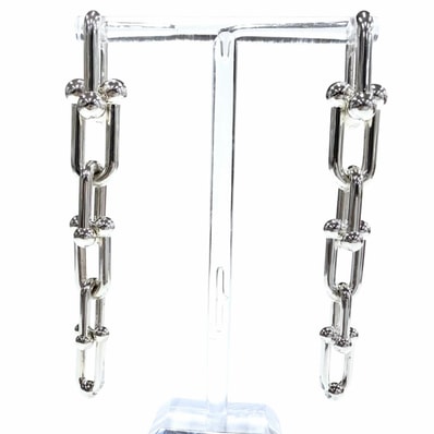 極美品 ティファニー ピアス ハードウェア グラジュエイテッド リンク