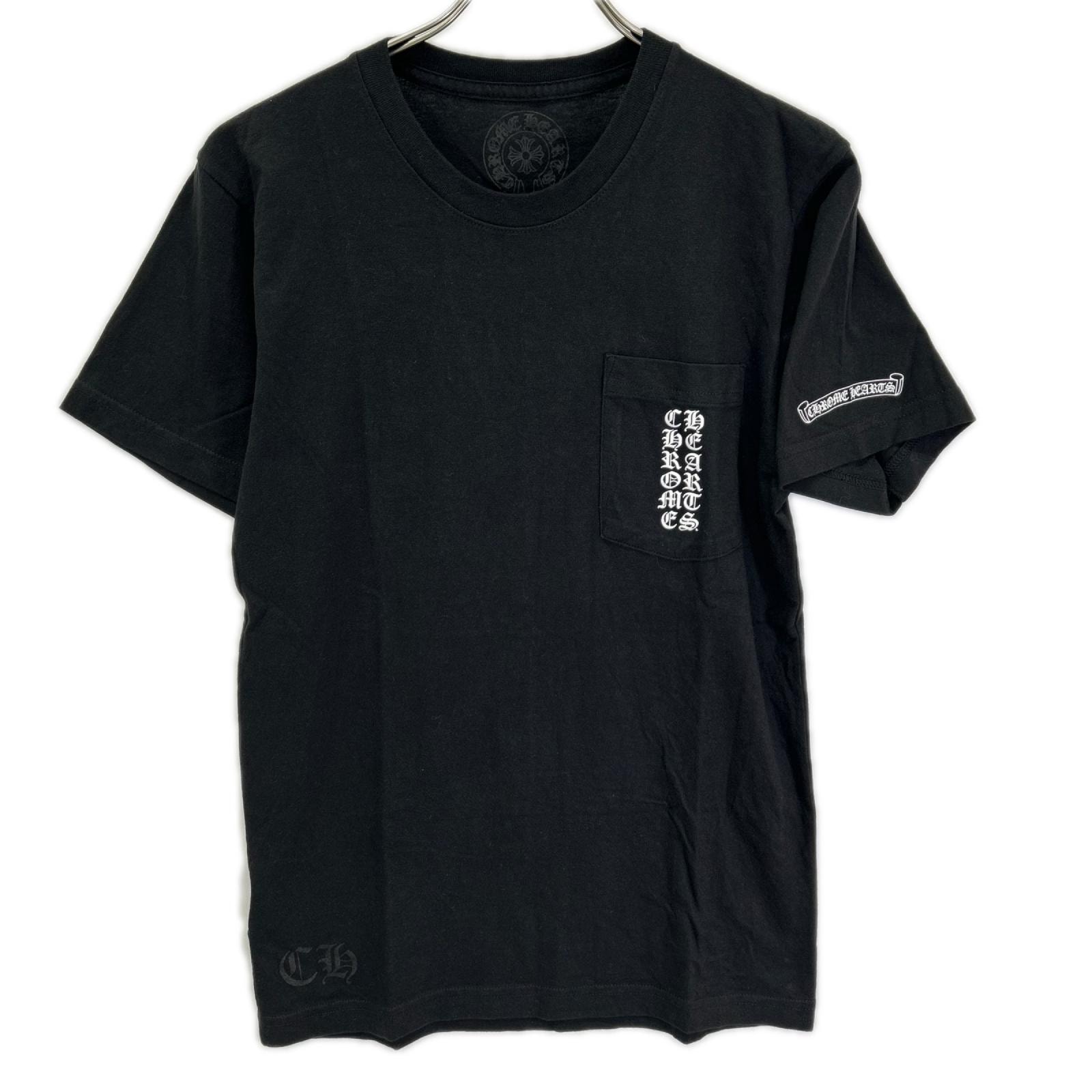 クロムハーツ ブラック Osaka Scroll Label Logo Tee S