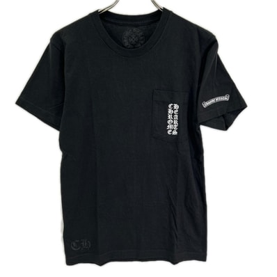 クロムハーツ ブラック Osaka Scroll Label Logo Tee S