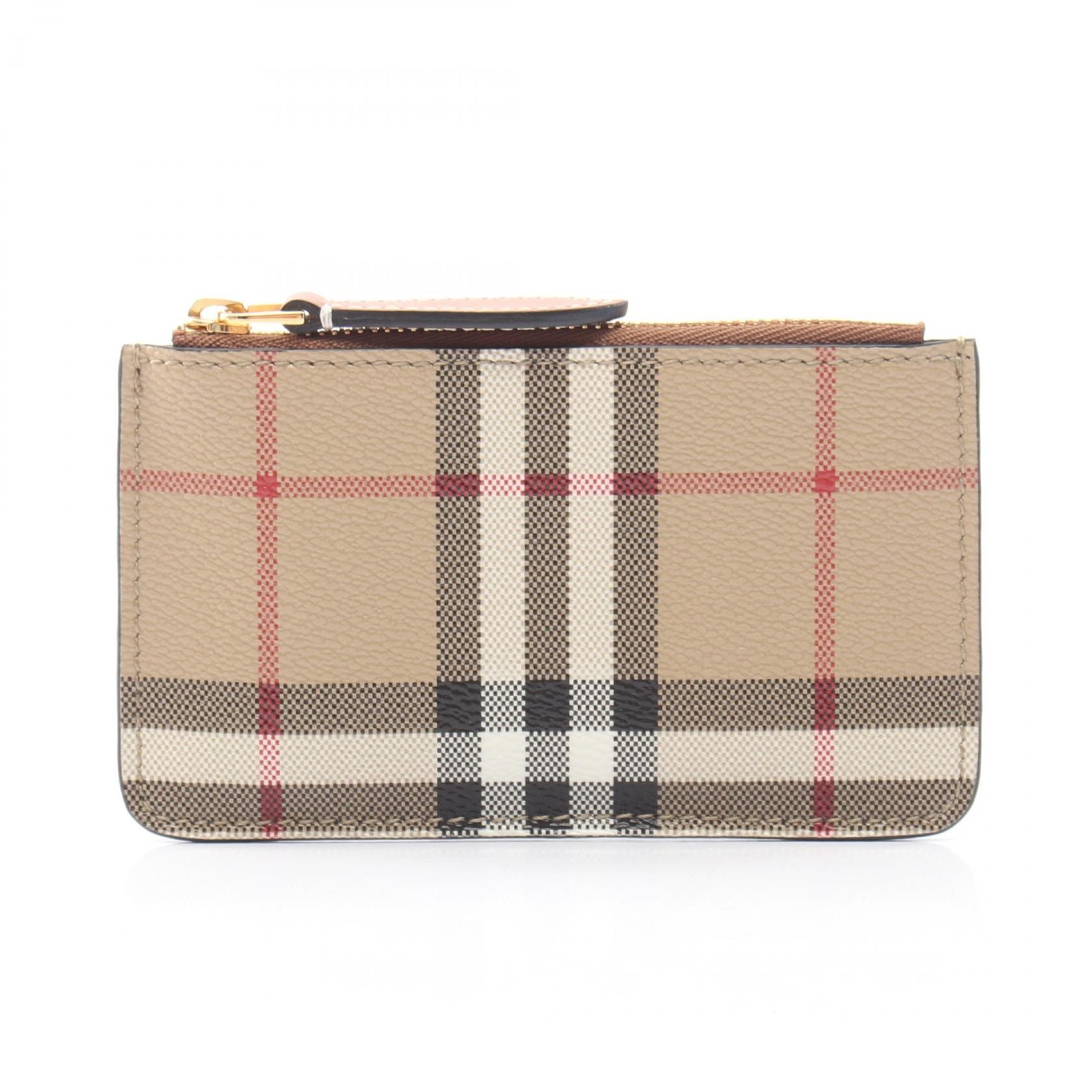 バーバリー BURBERRY KELBROOK ヴィンテージチェック キーリング付き カードケース アクセサリー PVC メンズ ベージュ系 / マルチカラー 8070420A7026 【新品】