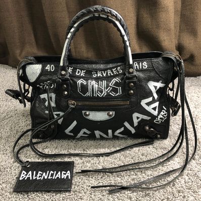 BALENCIAGA Graffiti Classic City S "Black"