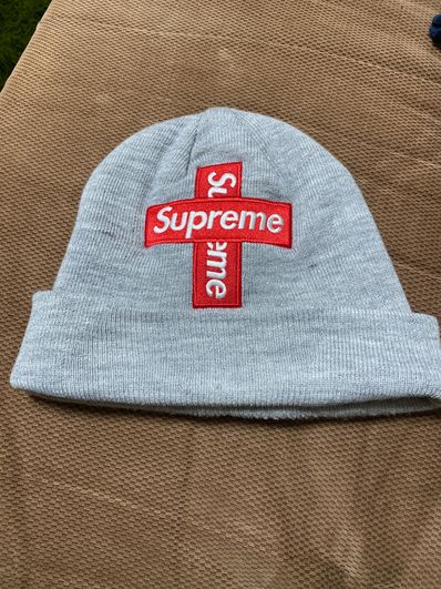 Supreme New Era® Cross Box Logo Beanie "Grey"