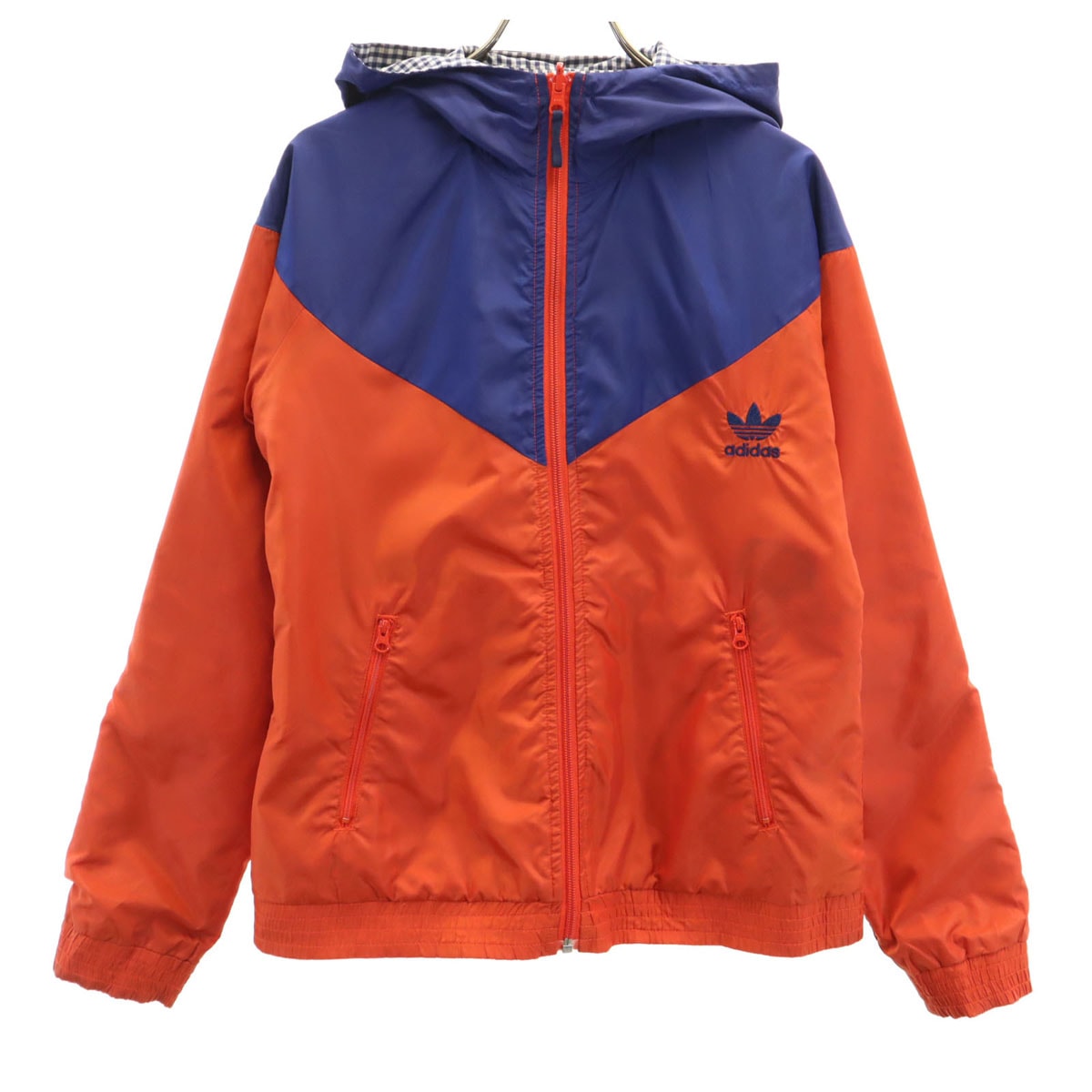 adidas アディダス トレフォイルロゴ トレーニング リバーシブル ウインドブレーカー M 赤系