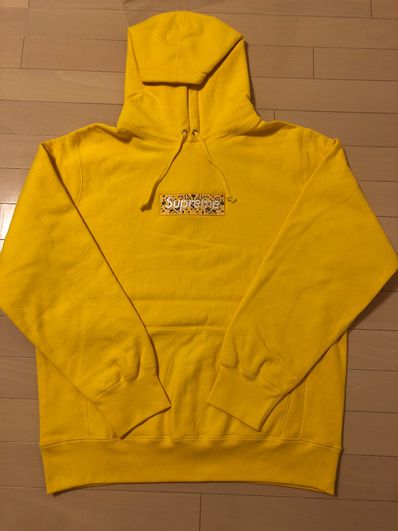 Supreme Bandana Box Logo Hooded Sweatshirt "Yellow"