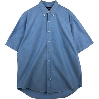 古着 ラルフローレン Ralph Lauren 半袖 ボタンダウンシャツ メンズL相当/eaa648877