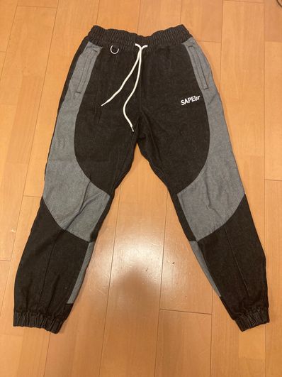 SAPEur DENIM TRACK PANTS "Black"