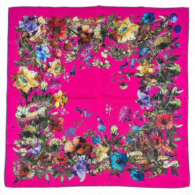 極美品 クリスチャンディオール スカーフ D-MILLEFIORI マルチ