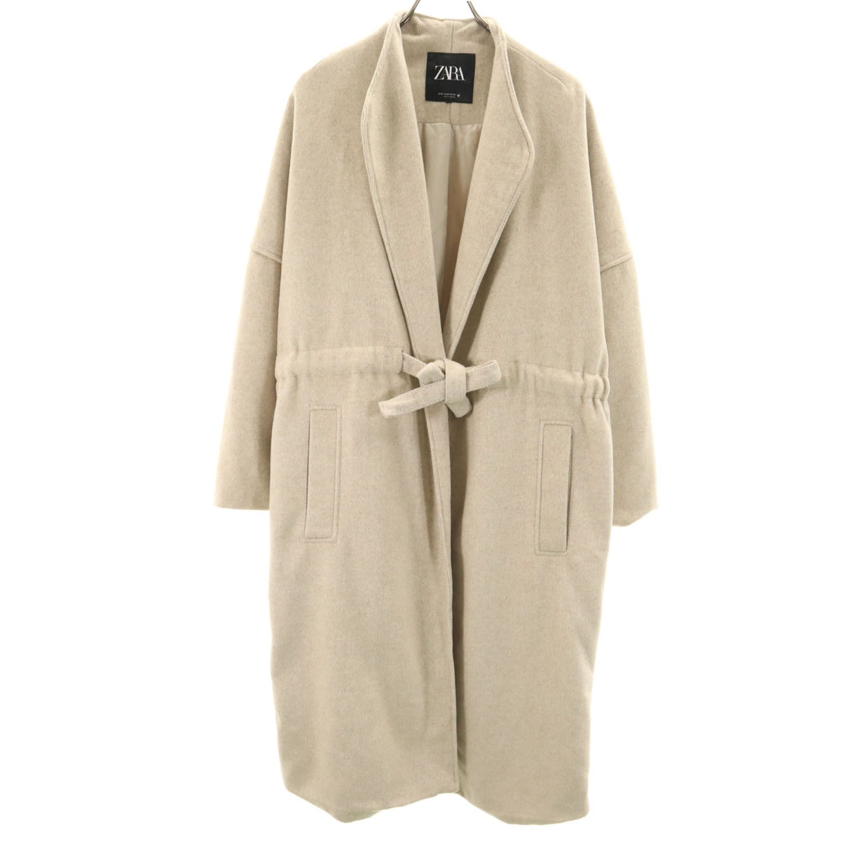ZARA ザラ ウールブレンド ロングコート M ベージュ系
