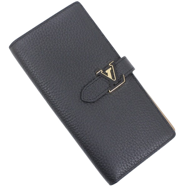 Louis Vuitton LV Vertical Wallet Taurillon Leather "Noir"